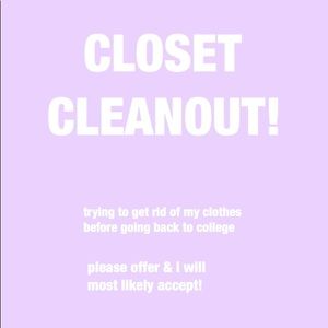 CLOSET CLEANOUT ‼️
